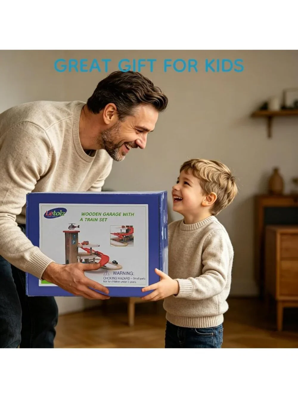 Wooden Parking Garage Toy Set for Toddlers | Fun & Educational Play for Ages 3-5